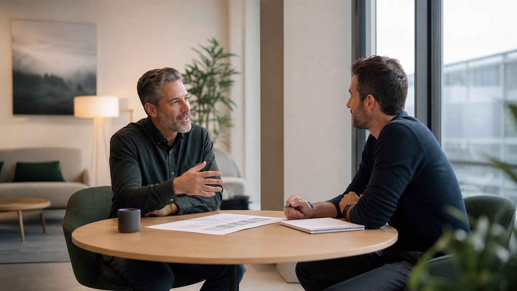 Sales leader and seller in a focused one-to-one coaching conversation